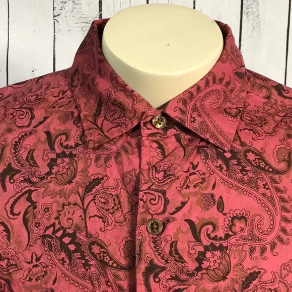 NWT Cremieux button shirt short sleeve Print Shop 100% cotton - Picture 4 of 10